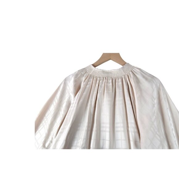 Tucker for Target XL Cream Blouse Romantic Poetcore Minimalist Satin Sheen - Picture 4 of 9